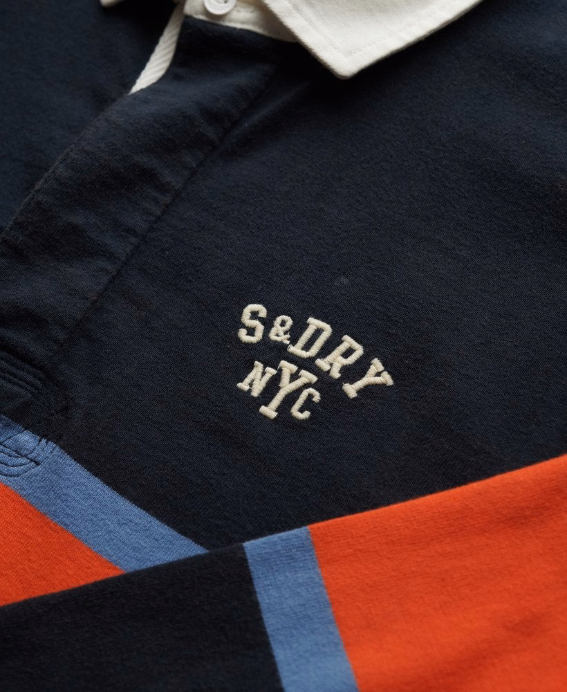 Camisa de rugby listrada vintage para atletismo