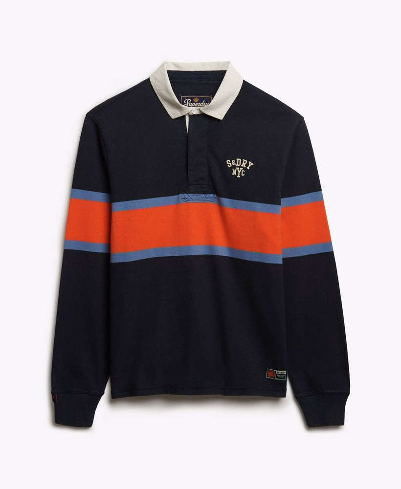 Camisa de rugby listrada vintage para atletismo