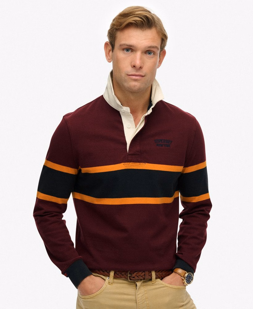 Camisa de rugby listrada vintage para atletismo