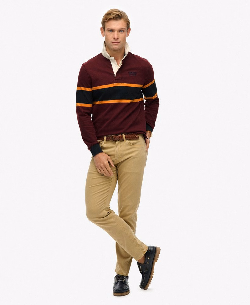 Camisa de rugby listrada vintage para atletismo