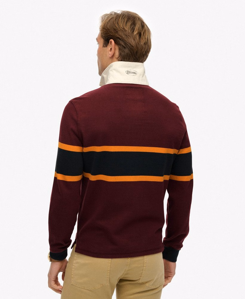 Camisa de rugby listrada vintage para atletismo