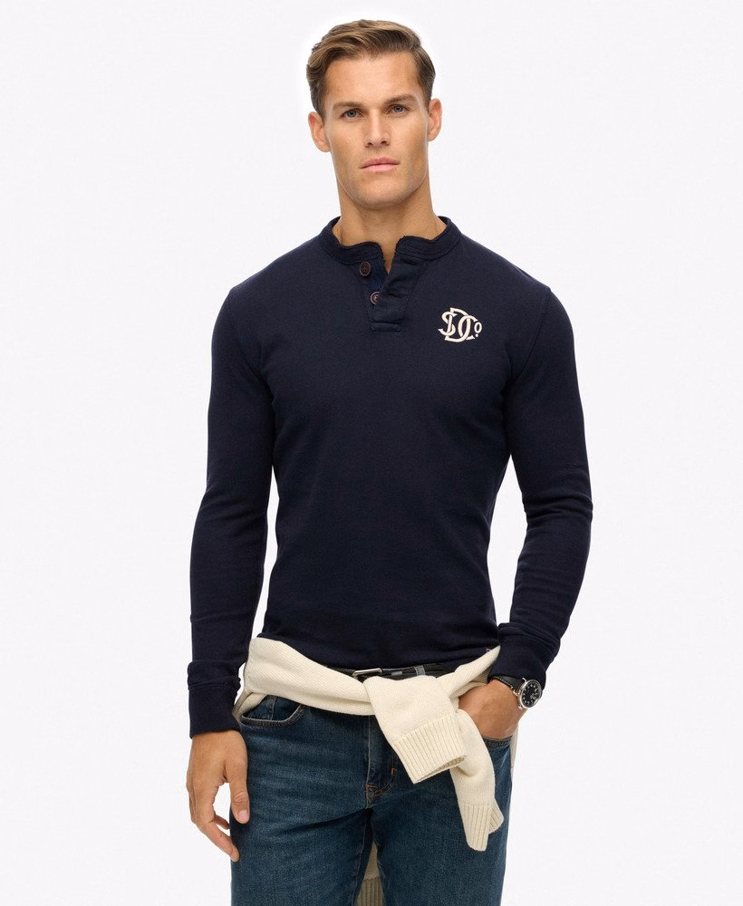Camisa Henley Vintage Athletic