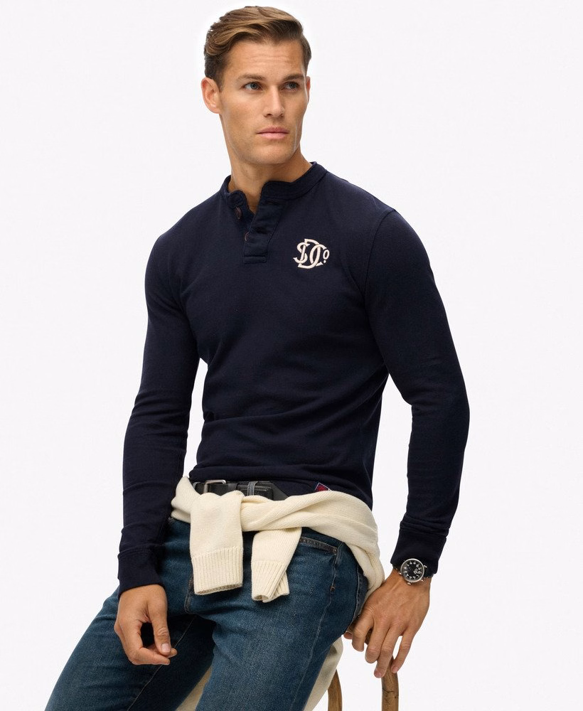 Camisa Henley Vintage Athletic