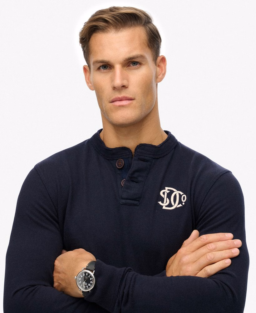 Camisa Henley Vintage Athletic