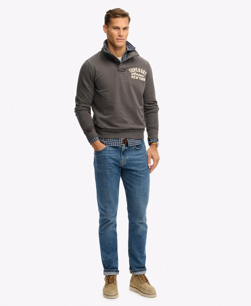 Moletom Henley Esportivo Vintage
