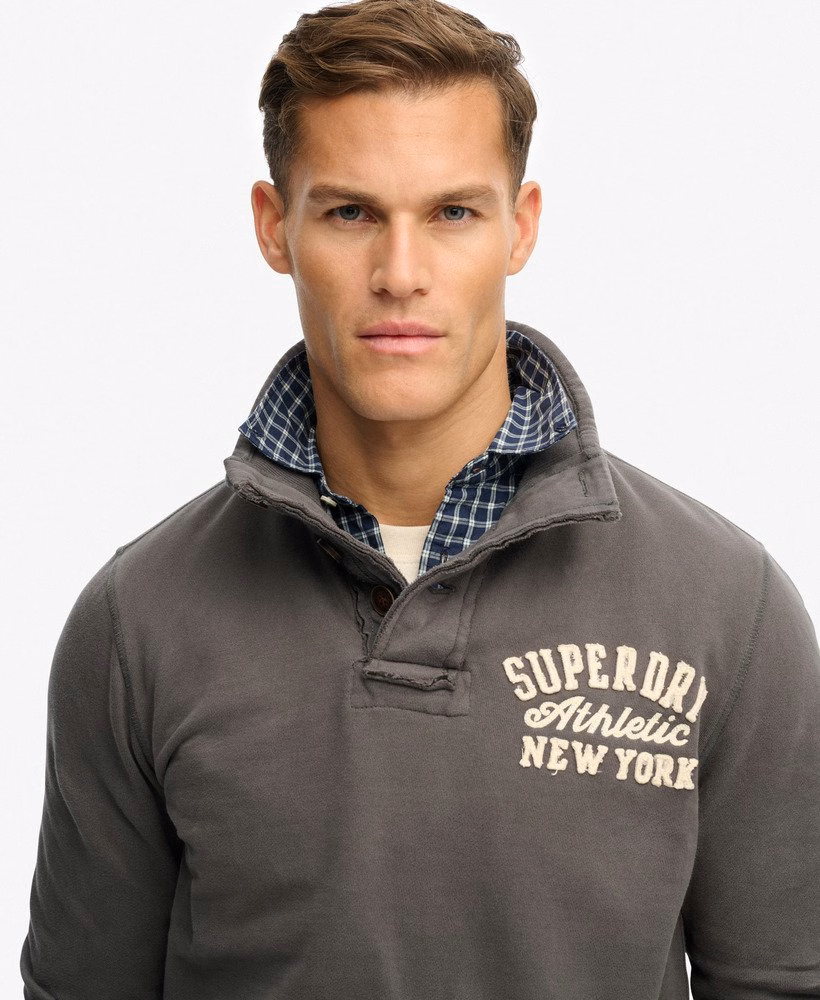 Moletom Henley Esportivo Vintage