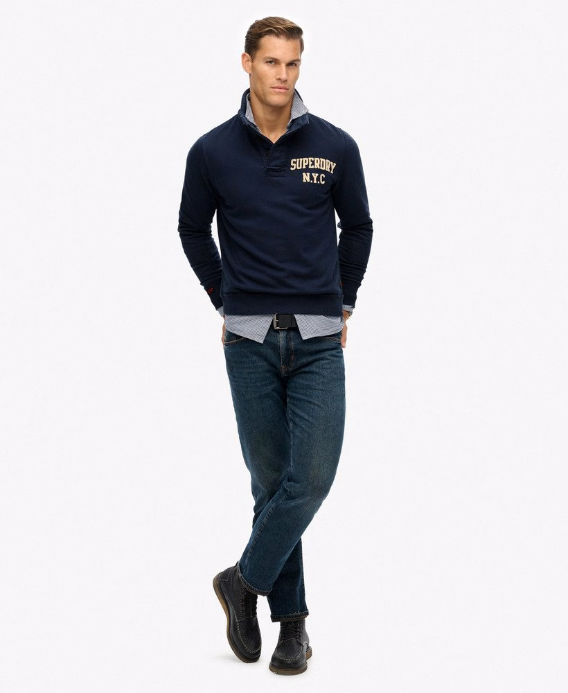 Moletom Henley Esportivo Vintage
