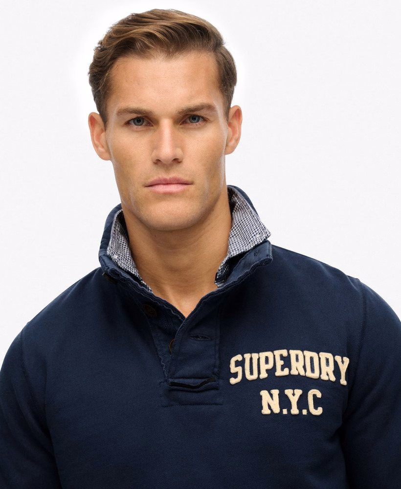 Moletom Henley Esportivo Vintage