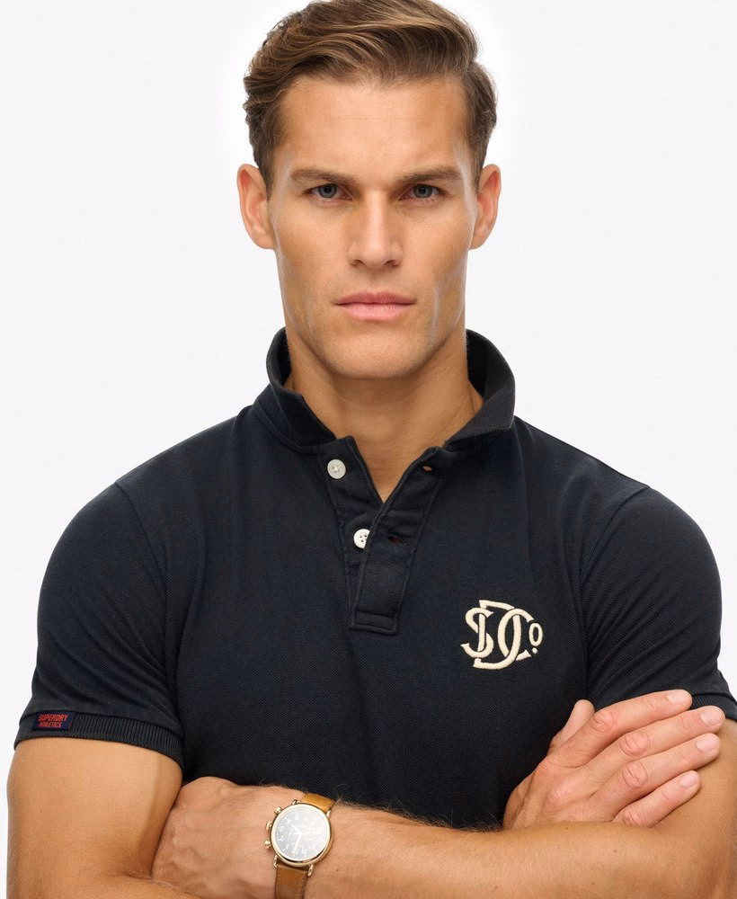 Camisa polo vintage esportiva bordada