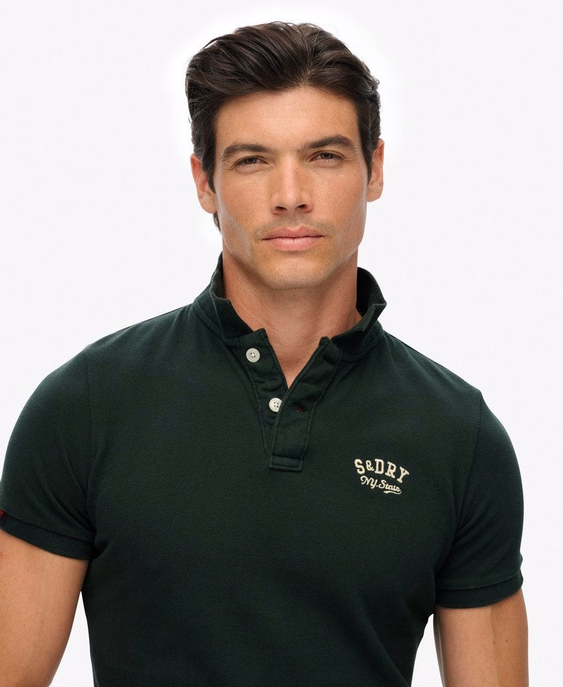 Camisa polo vintage esportiva bordada
