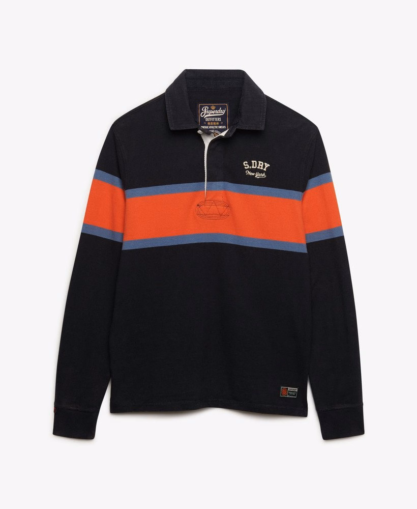 Camisa de rugby listrada vintage para atletismo