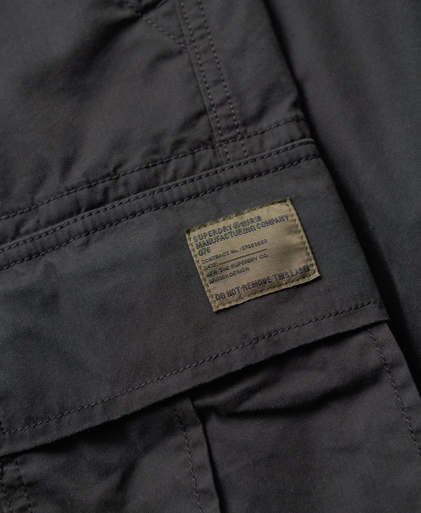 calças cargo vintage folgadas em preto lavado