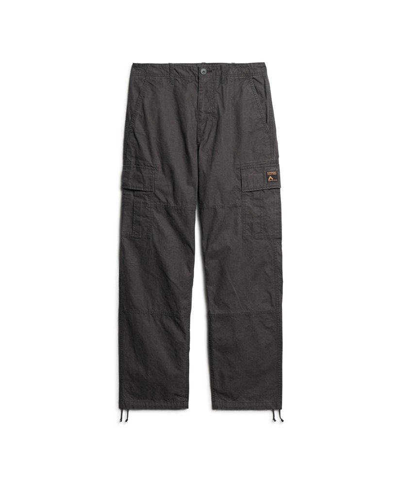 calças cargo vintage folgadas em preto lavado