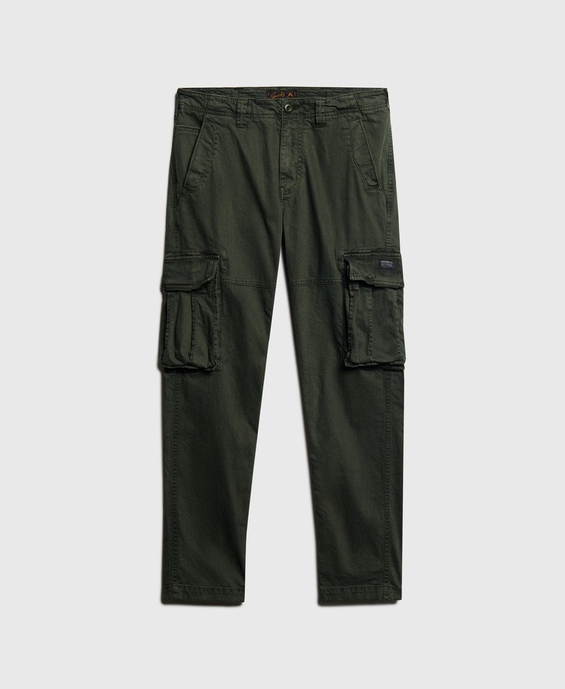 calças cargo core na cor verde oliva da surplus goods