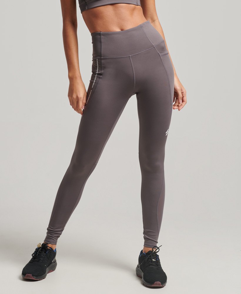calça legging active mesh full length tight na cor rock dark grey