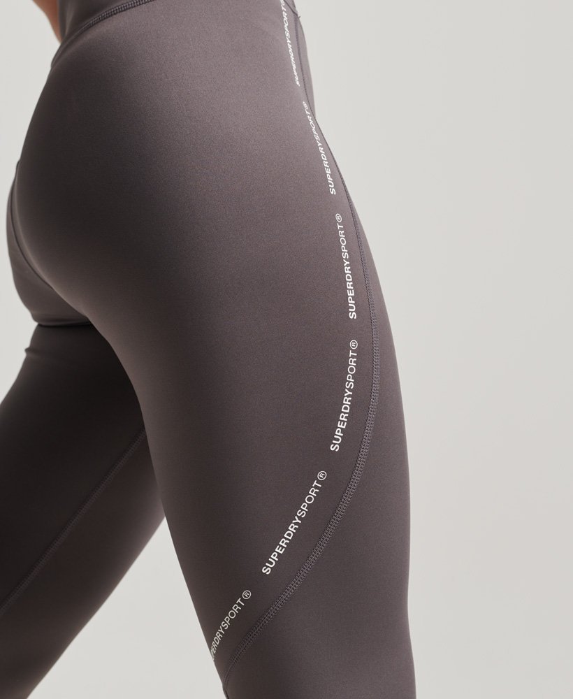 calça legging active mesh full length tight na cor rock dark grey