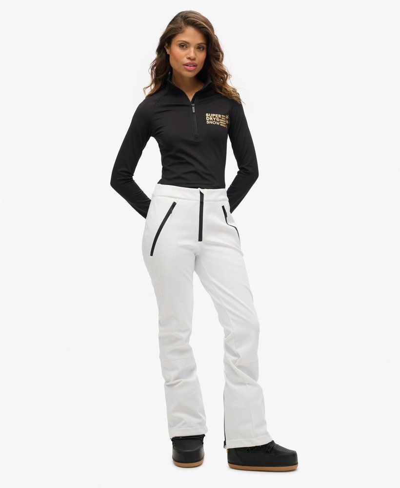 camiseta térmica ski logo com meio zíper na cor preta.