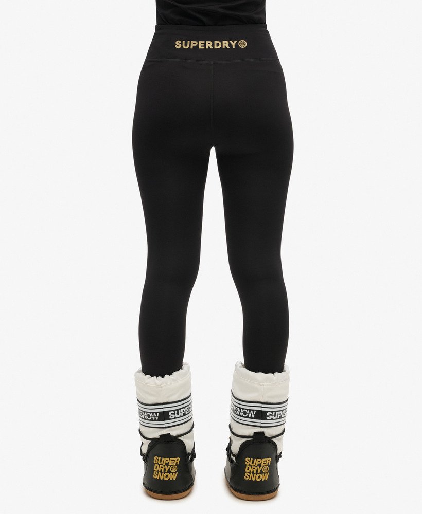 legging térmica para esqui na cor preta