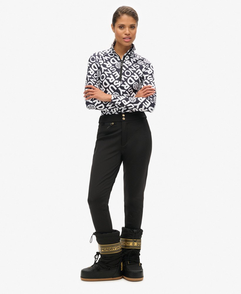calça legging de neve ski luxe na cor preta.