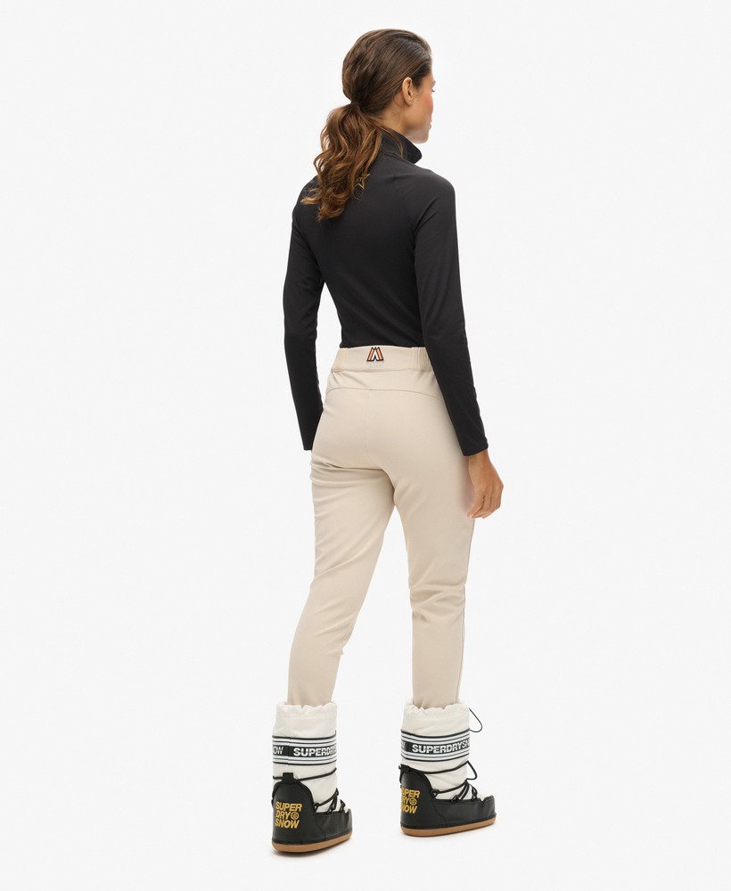 calça legging de neve ski luxe na cor cinza claro