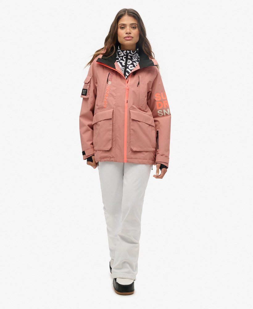jaqueta ski ultimate rescue na cor rosa cinza