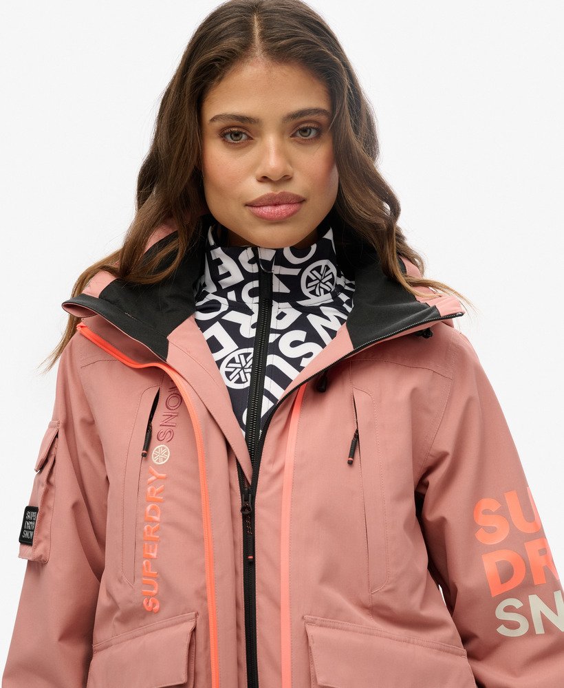 jaqueta ski ultimate rescue na cor rosa cinza