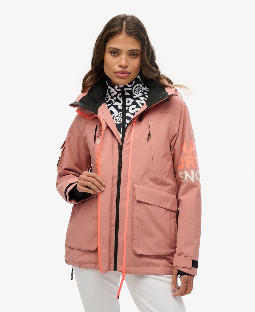 jaqueta ski ultimate rescue na cor rosa cinza
