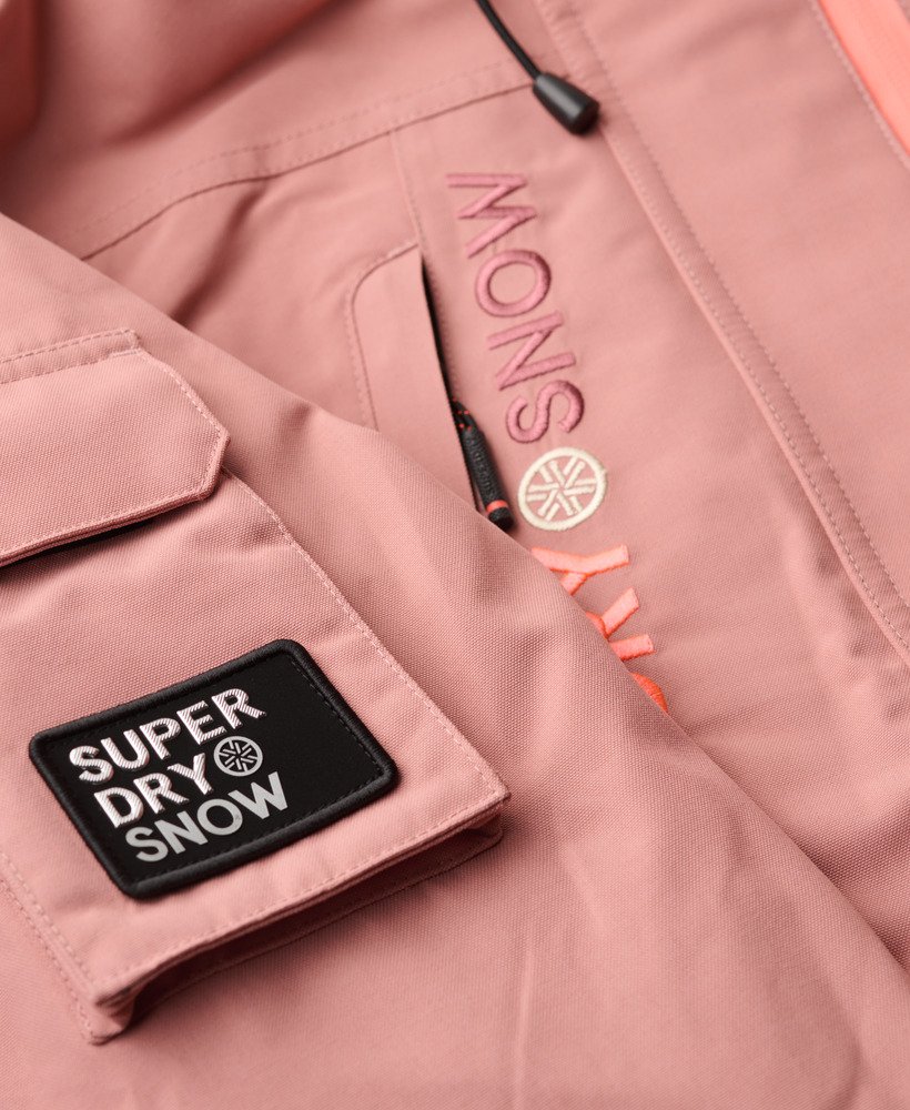 jaqueta ski ultimate rescue na cor rosa cinza
