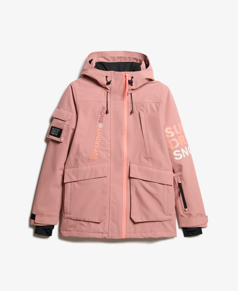 jaqueta ski ultimate rescue na cor rosa cinza