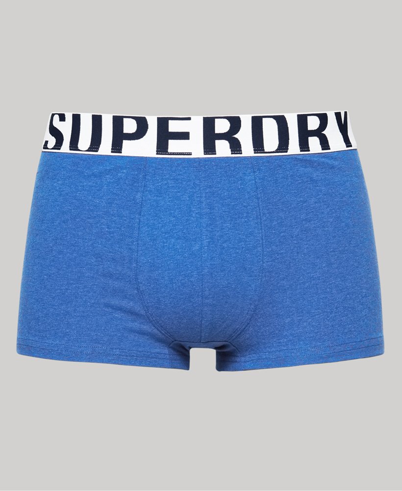 conjunto duplo trunk logo em algodão orgânico nas cores mazarineamarelo náutico