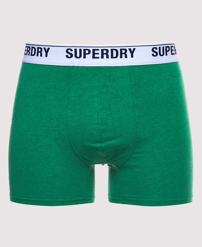 cuecas boxer de algodão orgânico pacote individual na cor verde oregon mesclado.