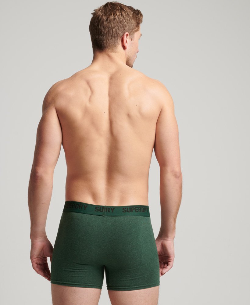 cuecas boxer de algodão orgânico pacote duplo nas cores olivaesmalte