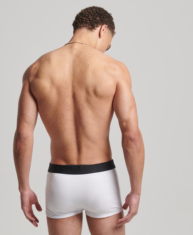 conjunto duplo de sunga offset em algodão orgânico nas cores pretobranco