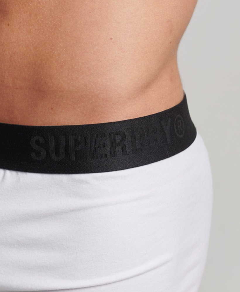 conjunto duplo de sunga offset em algodão orgânico nas cores pretobranco