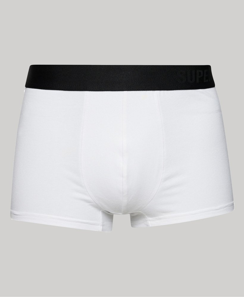conjunto duplo de sunga offset em algodão orgânico nas cores pretobranco