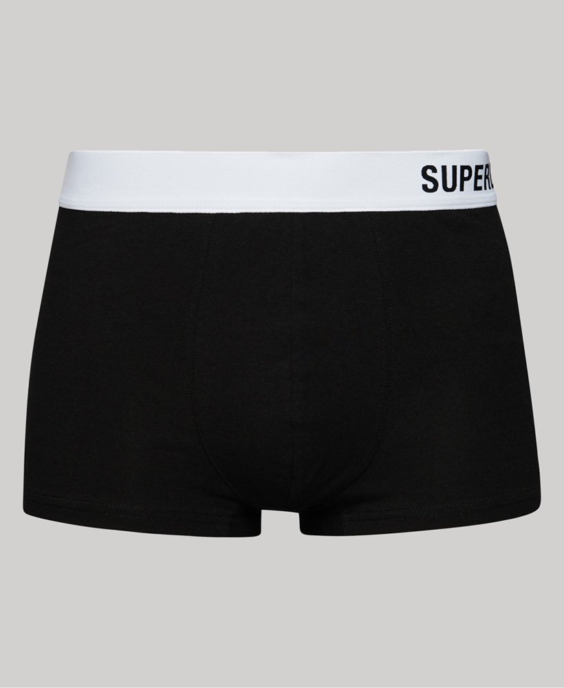 conjunto duplo de sunga offset em algodão orgânico nas cores pretobranco